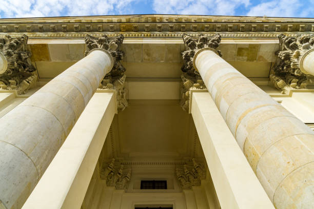istock classical columns - entrance to a church 640260048