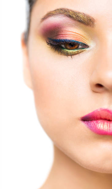 istock Portrait of beautiful young model with bright make up 640260260