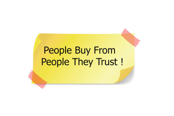 Yellow sticky note, post it like, saying yes. Overview on a white surface.