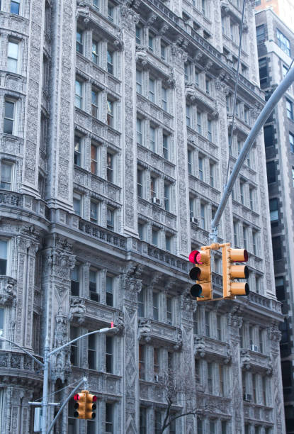 istock Red stop lights in New York City 640268242