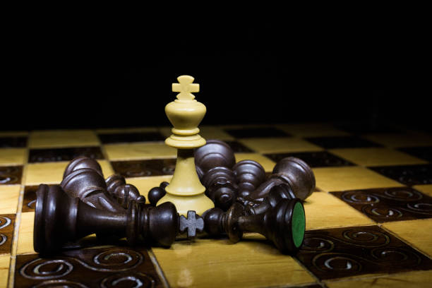 istock Chess photographed on a chessboard 640268728