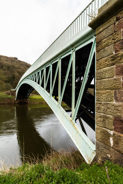 istock Bigsweir Bridge, beautiful single span iron bridge over the Rive 640269682