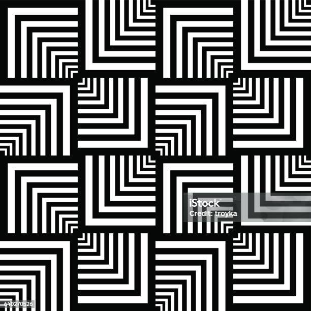 Seamless Op Art Pattern Geometric Texture Stock Illustration - Download Image Now - Op Art, Abstract, Backgrounds