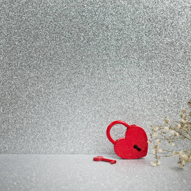 istock red padlock as symbol love. Valentine day 640272130
