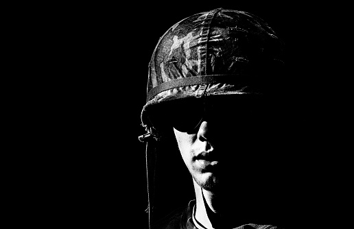Young US soldier in Vietnam War era