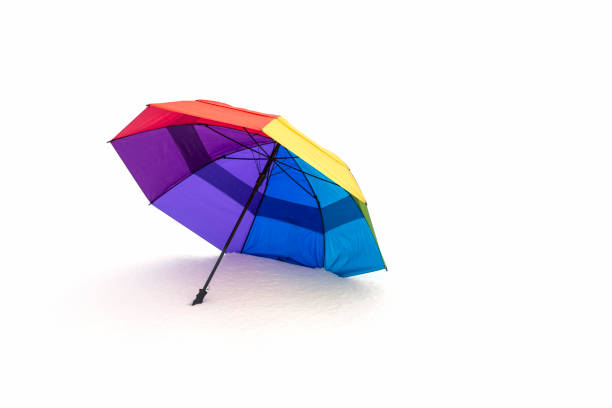 istock Multi-Color Umbrella in Snow 640276554