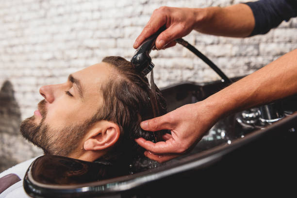 low fade short hair with beard