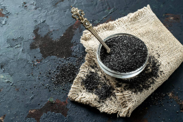 istock Special useful Kostroma black salt (Russia) 640284060