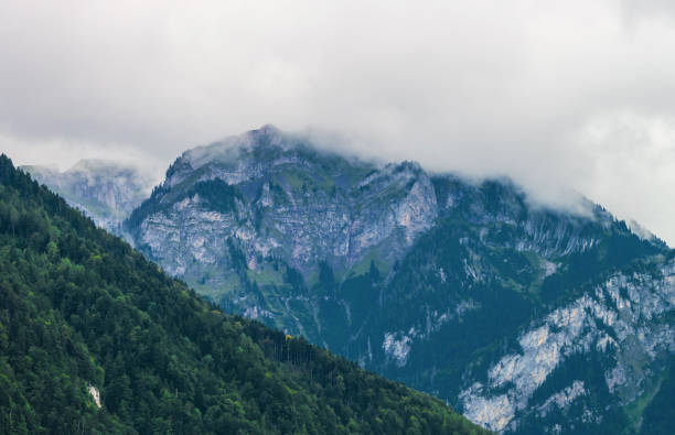 panorama da montanha brienzer rothorn brienz em berna na suíça - oberhasli - fotografias e filmes do acervo