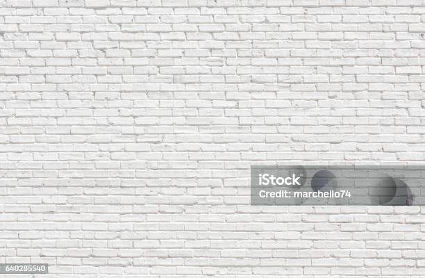 White Brick Wall Stockfoto und mehr Bilder von Ziegelmauer - Ziegelmauer, Weiß, Ziegel