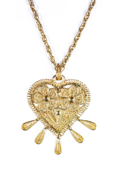 istock Mexican heart necklace metal 640287740