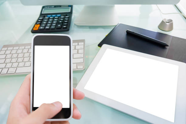 istock Business Using a smart phone and digital tablet analysis stock 640287820