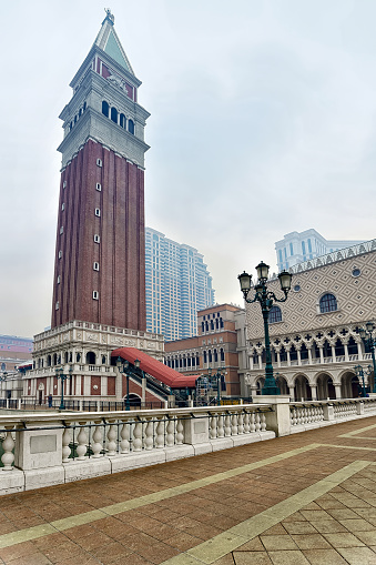 Macao, China - March 8, 2016: Venetian Macau Casino  and Hotel, luxury resort in Macao, China