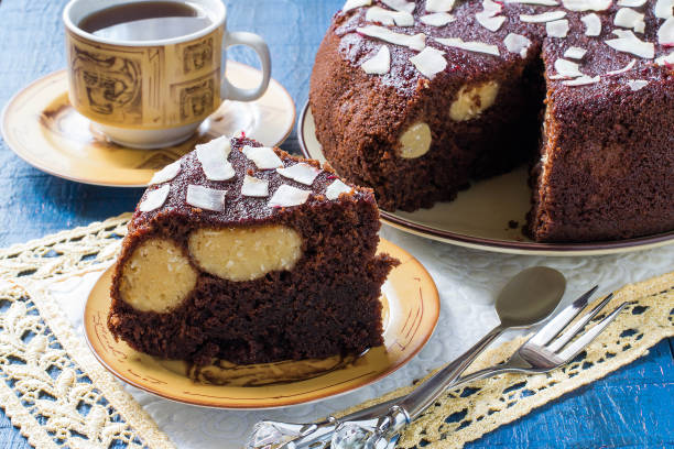 istock Homemade chocolate cake with curd-coconut balls 640290416
