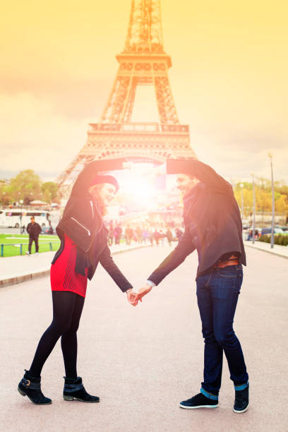 istock Warm hearts against the Eiffel Tower Paris 640290734