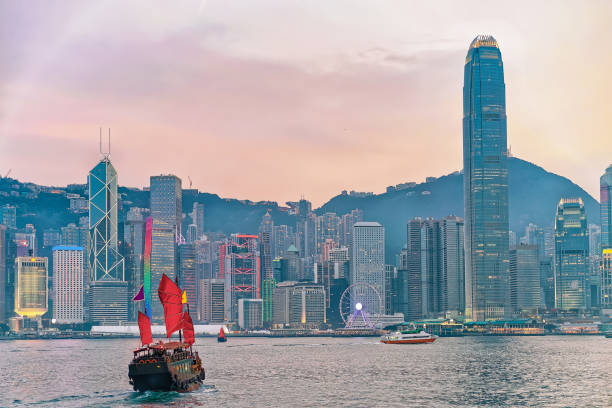 istock Skyline in the Victoria Harbor HK 640292260