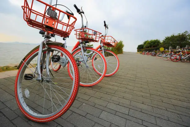 Photo of bikes parking on seaside