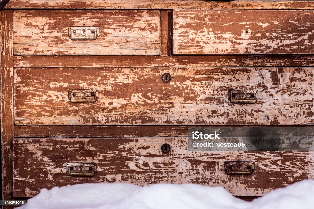 chest of drawers, commode, cupboard old, peel painted commode, cupboard, locker Abstract Stock Photo