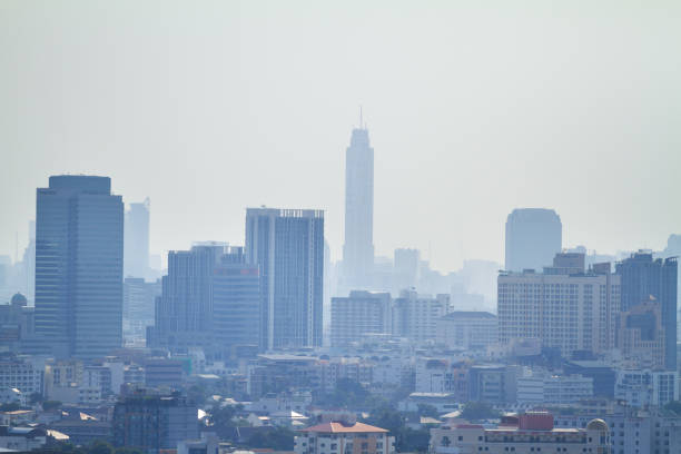 istock Bangkok skyline around Bayoke Sky Tower 640304390