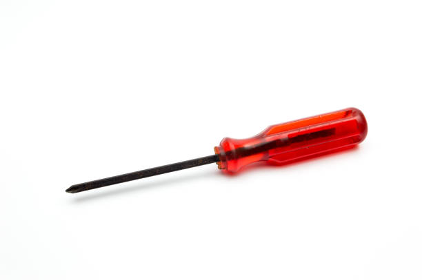 istock Red screwdriver, electrician tools isolated on white background. 640304524