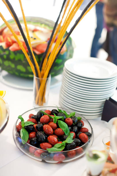 istock Plate with coloured olives close-up 640304578