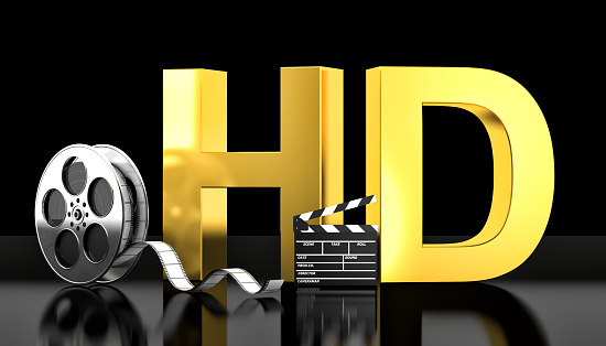 cinema hd concept 3d rendering image