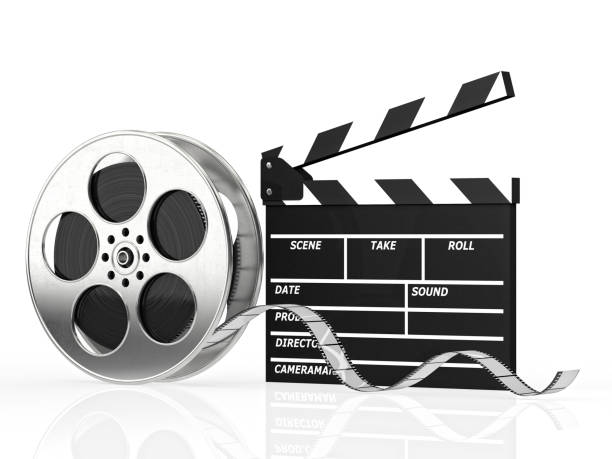 istock clapboard and film roll 640309208
