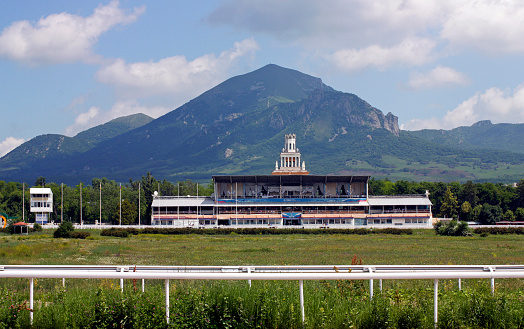 Pyatigorsk,Russia - June 3,2012:Racecourse in Pyatigorsk - the oldest and the largest in Russia,on June 3,2012 in Pyatigorsk,Northern Caucasus,Russia.