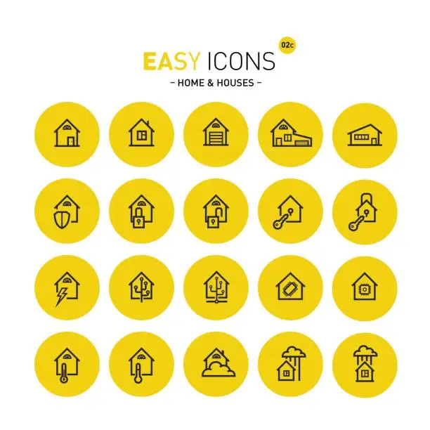 Vector illustration of Easy icons 02 Home