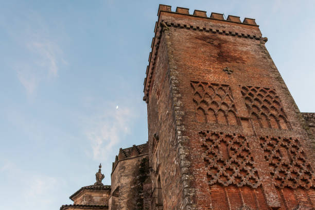 Tower to the stone castle. Aracena. Huelva. Spain stock photo