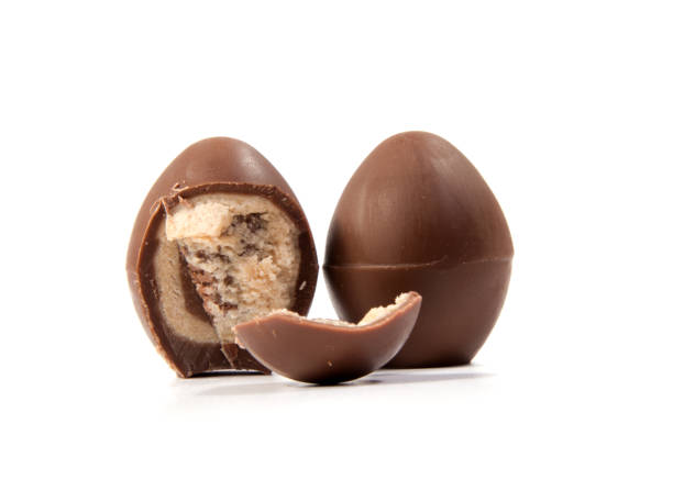 istock Chocolate candies isolated on white background. 640319096