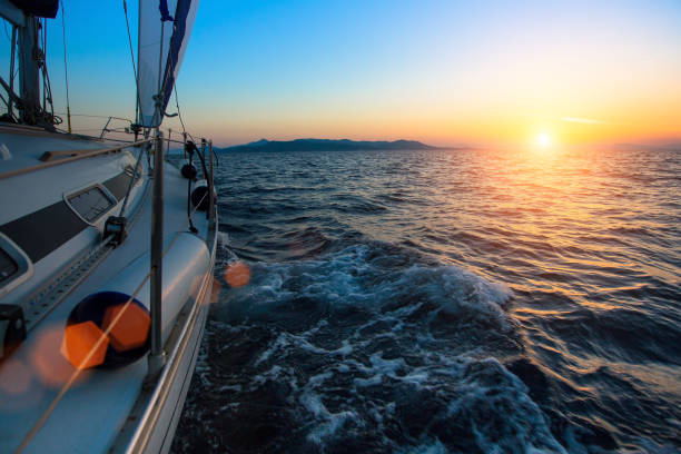 istock Luxury sailing yachts in the regatta. 640320582