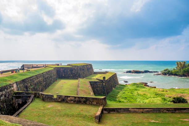 Beautiful scenery of ancient Dutch Galle Fort stock photo