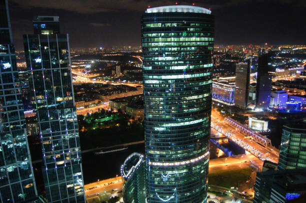 istock Night view of Moscow. 640325158