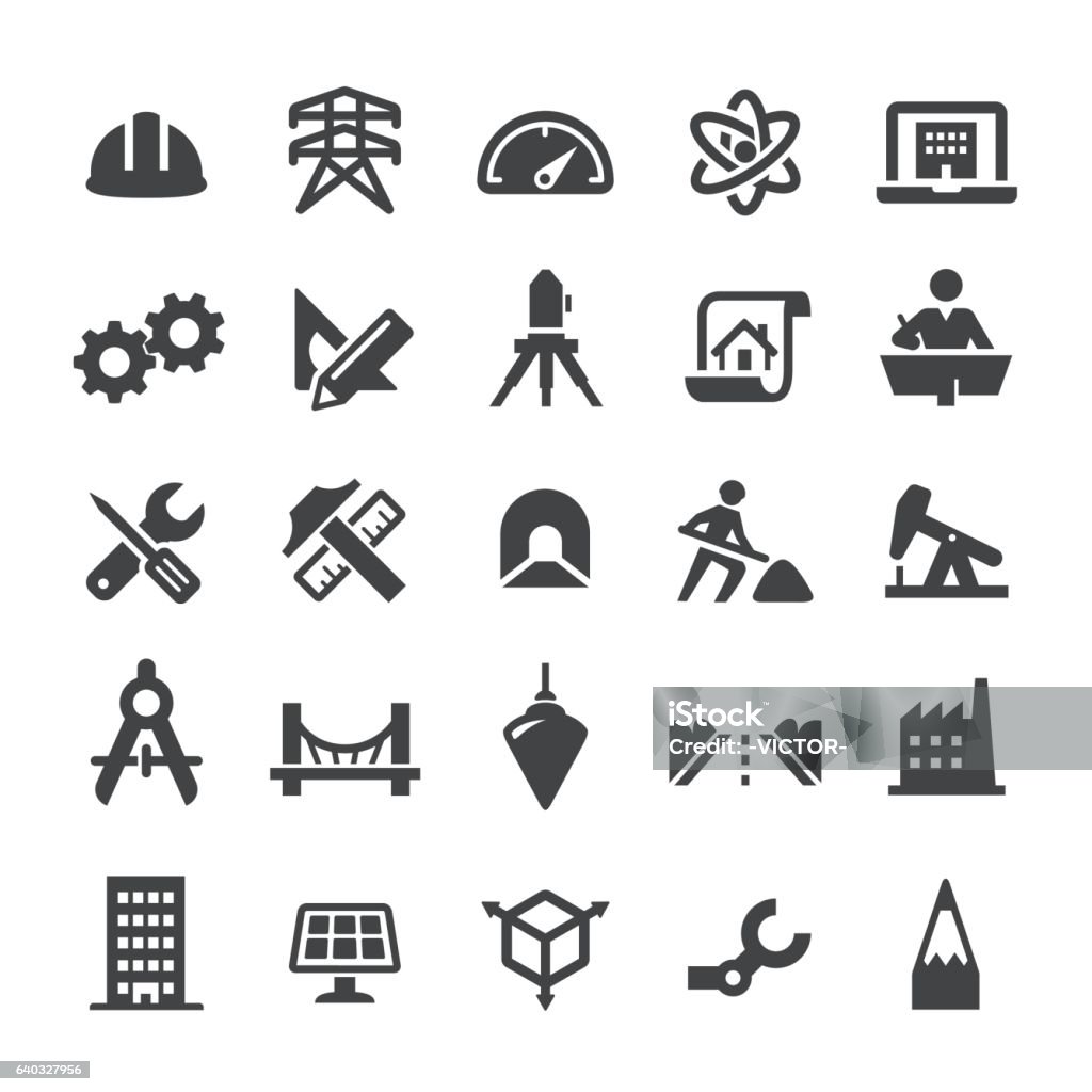 Engineering Icons - Smart Series Engineering Icons Icon Symbol stock vector