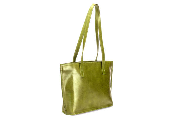 istock Elegant light green  leather woman's handbag 640327964