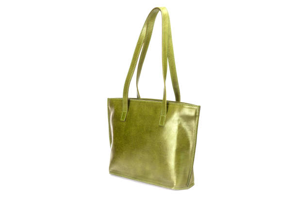 istock Elegant light green  leather woman's handbag 640327990