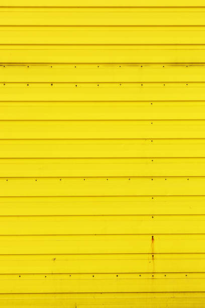 istock Yellow metal fence 640330122