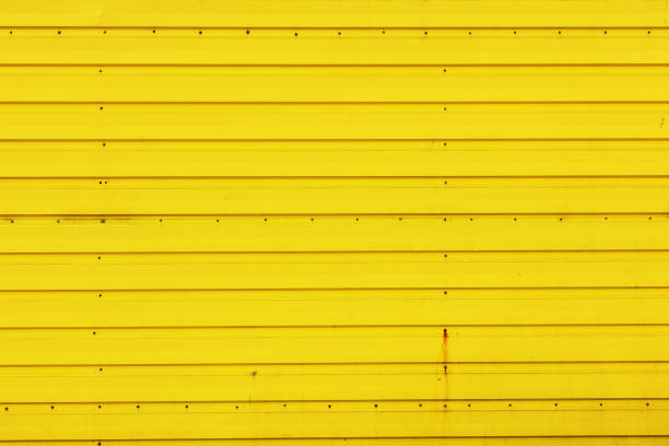 istock Yellow metal fence 640330168
