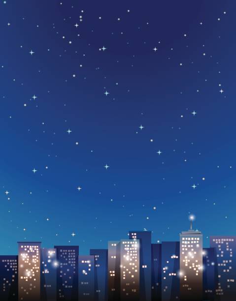 istock Buildings in the city at night 640330644