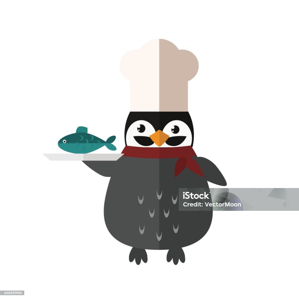 Đầu Bếp Chim Cánh Cụt Vector Nhân Vật Minh Họa Nhân Vật Hình minh ...