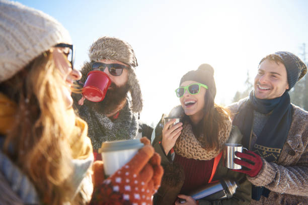 istock Sip of hot tea to warm up 640333430