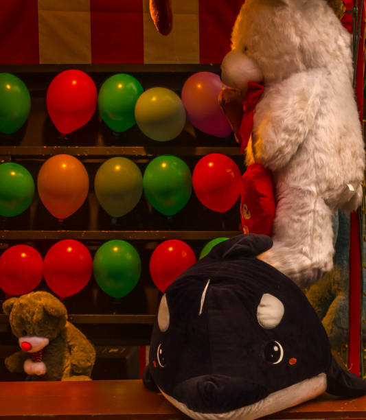istock Dolphin, teddy bear and little teddy bear with balloons 640333480