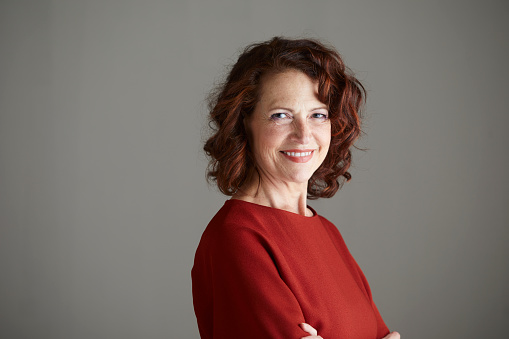 Woman headshot looking at camera.