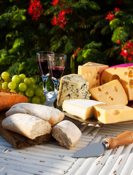 Cheese table stock photo