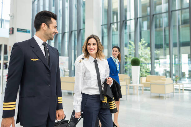 istock Cabin crew walking through the airport. 640335454