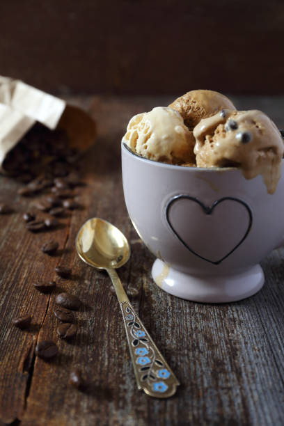 istock Coffee ice cream and coffee beans 640337800