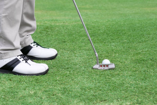istock player put a golf ball on a green 640338616