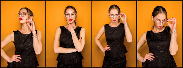 istock The young woman's portrait with different emotions 640341792