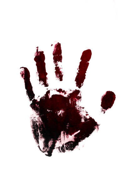 istock Bloody print of hand 640342610